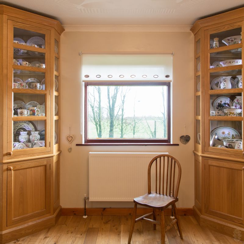 Oak Corner Display Cabinets